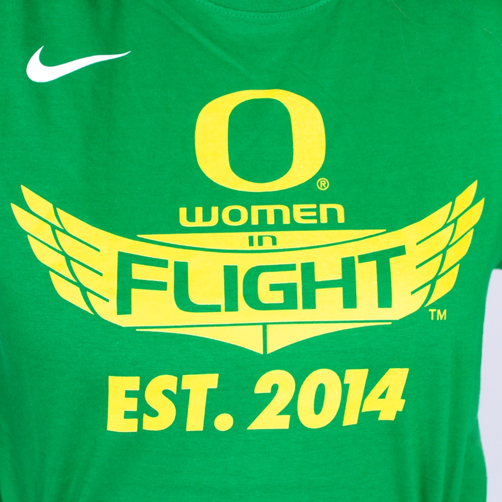 Women in Flight, Nike, Green, Crew Neck, Cotton, Women, Unisex, 10 year anniversary, T-Shirt, 882009